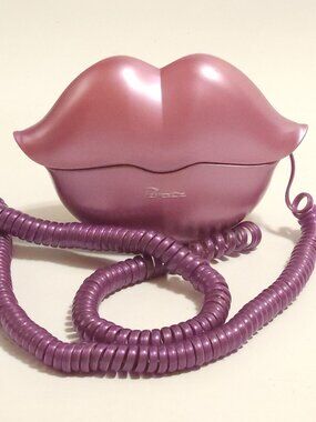 Vintage Bratz 2003 Electric Funk Luscious Lips Phone Pink /Purple W/spiral Cord